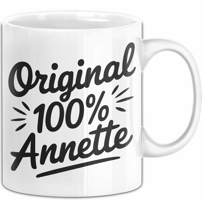 Annette Tasse Geschenk Original 100% Annette Geschenkidee Geburtstag Weiß Trendation