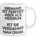 Heidrun Tasse Geschenk Niemand Ist Perfekt Heidrun Verdammt Nah Dran Geschenkidee Weiß Trendation