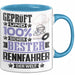 Rennfahrer Geschenk Lustiger Spruch für Rennfahrer Geschenkidee Bester Rennfahrer Der Welt Blau Trendation