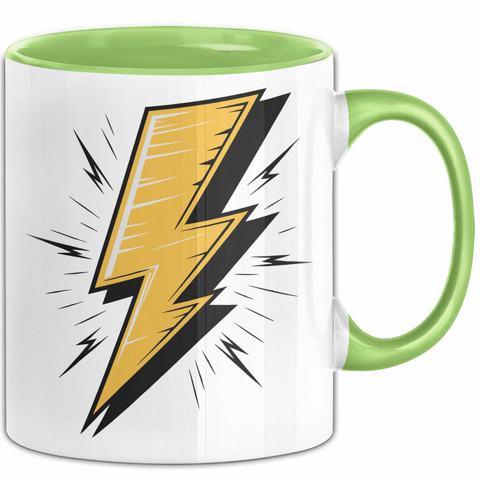 Elektriker Tasse Geschenkidee für Elektrotechniker Grün Trendation