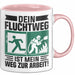 Feuerwehrmann Tasse Geschenk Dein Fluchtweg Ist Mein Weg Zur Arbeit Geschenkidee Becher Rosa Trendation