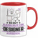Designer Geschenk Tasse So Gut Kann Nur Ein Designer Aussehen Geschenkidee Kaffee-Becher Rot Trendation