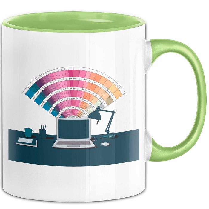 Grafik Designer Tasse Geschenk Lustige Geschenkidee Spruch Für Visuelle Kreative Grün Trendation