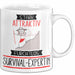 Survival-Expertin Tasse Geschenk Becher Stark Attraktiv Furchtlos Survival-Expertin Lustige Geschenkidee Weiß Trendation