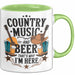 Country Musik Bier Tasse Geschenk Lustige Geschenkidee Grün Trendation
