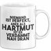 Hartmut Tasse Niemand Ist Perfekt, Hartmut Ist Nah Dran Geschenk Weiß Trendation