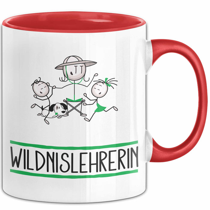 Geschenk für Wildnislehrerin Tasse Lustige Geschenkidee Geburtstag Ich Bin Wildnislehrerin Ich Darf Das Rot Trendation