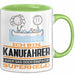 Kanufahrer Geschenk Tasse Ich Bin Kanufahrer Aber Sag Doch Einfach Superheld Lustige Geschenkdiee für Kanufahrer Kaffee-Becher Grün Trendation