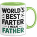 Vatertag Tasse Geschenk Worlds Best Farter I Mean Father Geschenkidee Papa Grün Trendation
