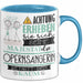Opernsängerin Tasse Geschenk Lustiger Spruch Bitte Erheben Sie Sich Seine Majestät Die Opernsängerin Betritt Den Raum Blau Trendation