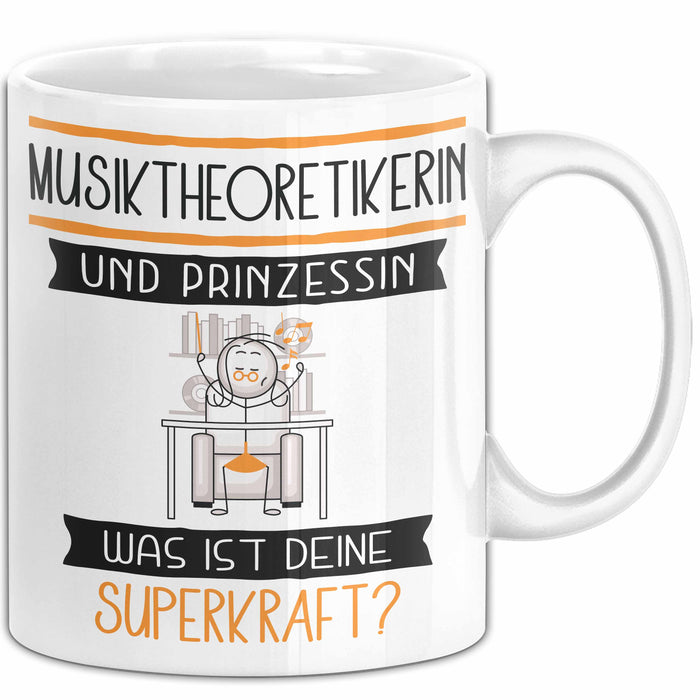 Musiktheoretikerin Und Prinzessin Tasse Geschenk Für Eine Musiktheoretikerin Geburtstag Was Ist Deine Superkraft Weiß Trendation