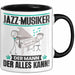 Jazz-Musiker Tasse Geschenk für Jazz-Musiker Der Mann Der Alles Kann Geschenkidee zum Geburtstag Schwarz Trendation