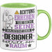 Designer Geschenk Tasse Lustiger Spruch Erheben Sie Sich Der Designer Betritt den Raum Grün Trendation