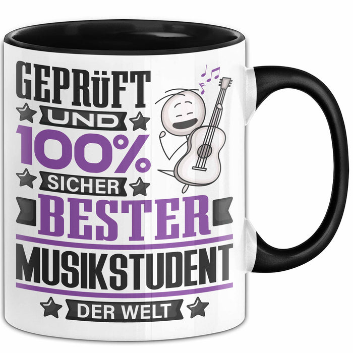 Musikstudent Geschenk Lustiger Spruch für Musikstudent Geschenkidee Bester Musikstudent Der Welt Schwarz Trendation