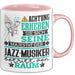 Jazz-Musiker Geschenk Tasse Lustiger Spruch Erheben Sie Sich Der Jazz-Musiker Betritt den Raum Rosa Trendation