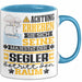 Segler Geschenk Tasse Lustiger Spruch Erheben Sie Sich Der Segler Betritt den Raum Blau Trendation