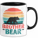 Retro Bruder Bär Tasse Geschenk Lustige Geschenkidee Spruch Schwarz Trendation