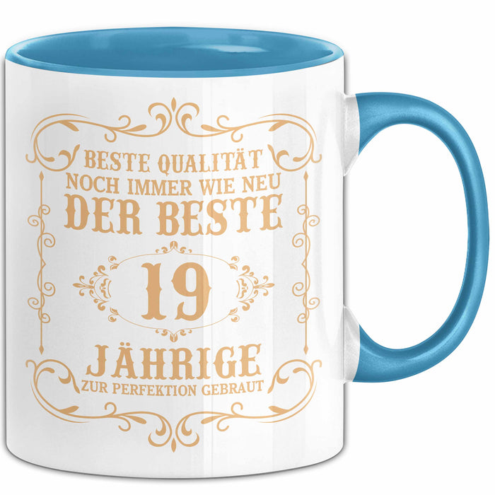 19er Geburtstag Geschenk Männer Vater Mann Noch Immer Der Beste 19-Jährige Zur Perfektion Gebraut Opa Blau Trendation