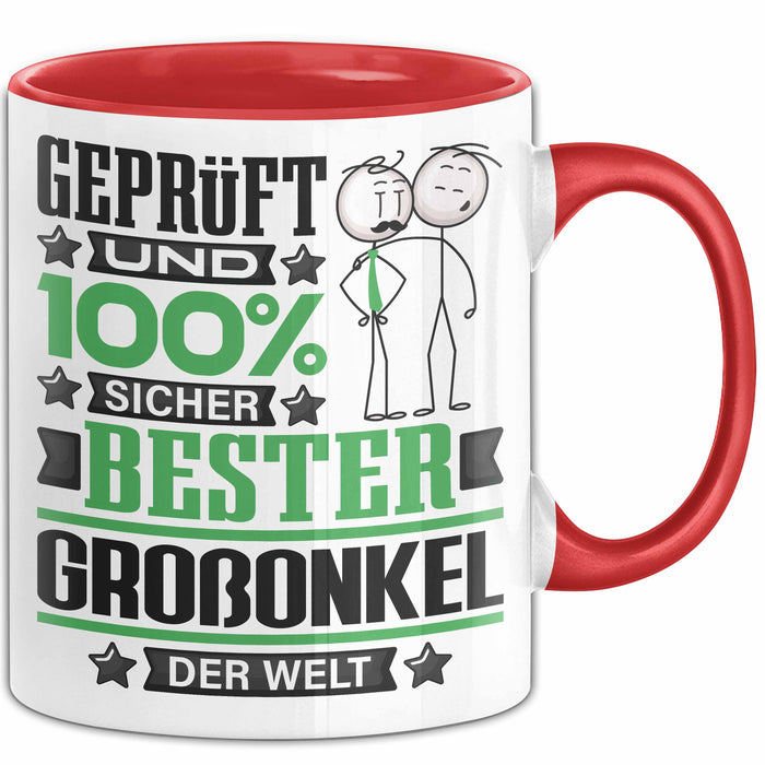 Großonkel Geschenk Lustiger Spruch für Großonkel Geschenkidee Bester Großonkel Der Welt Rot Trendation