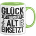 Glück Wenn Alt Einsetzt Chor Chorprobe Singen Sänger Musiker Tasse Grün Trendation