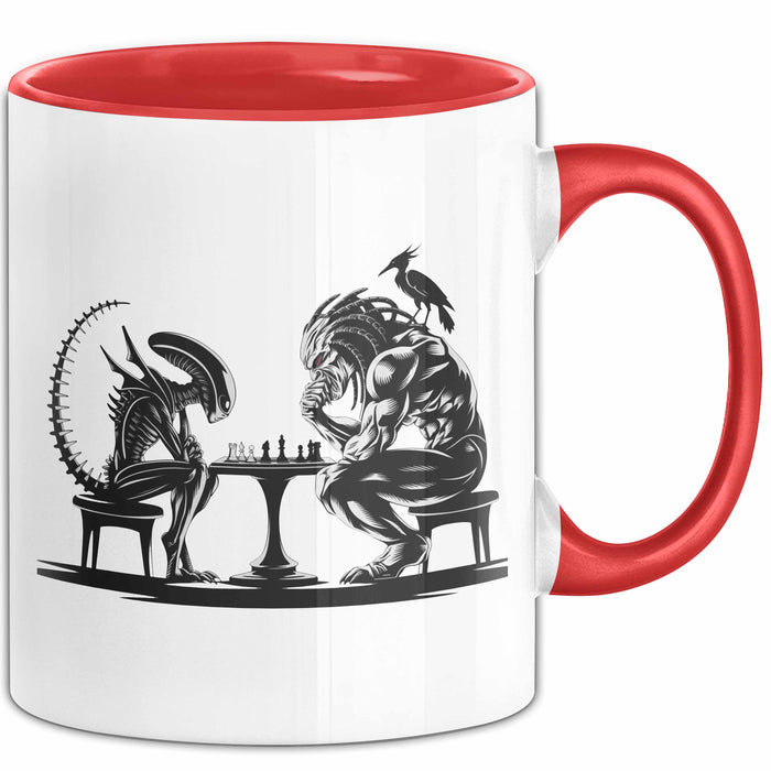 Alien vs. Predator Tasse Geschenk Lustige Geschenkidee Rot Trendation