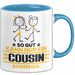 Cousin Geschenk Tasse So Gut Kann Nur Ein Cousin Aussehen Geschenkidee Kaffee-Becher Blau Trendation
