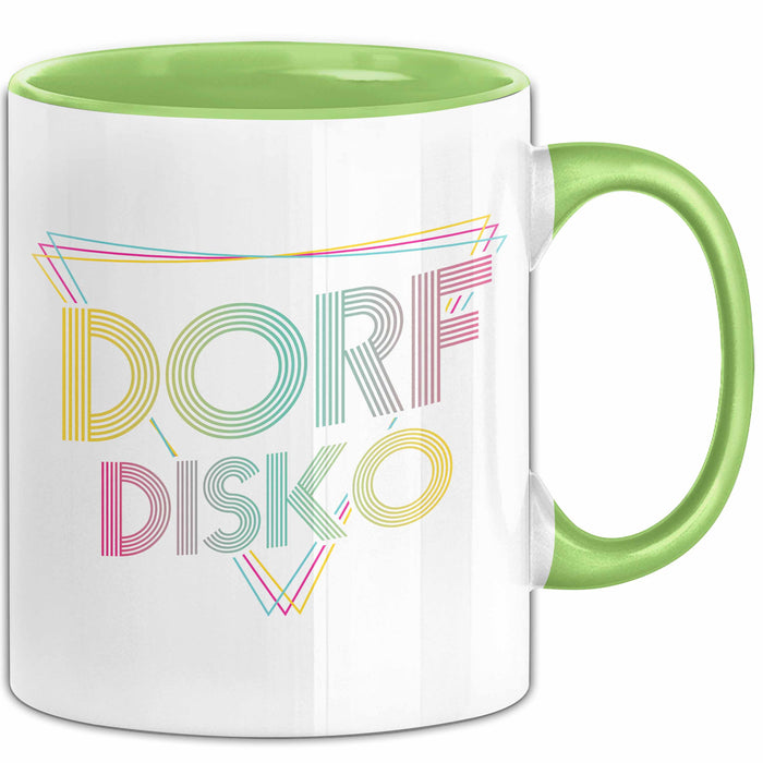 Dorfdisko Tasse Geschenk Dorf Kleinstadt Disko Grün Trendation