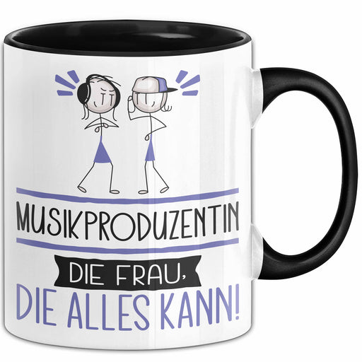 Musikproduzentin Geschenk Tasse Becher Die Frau Die Allen Kann Geschenkidee für eine Musikproduzentin Lustig Trendation