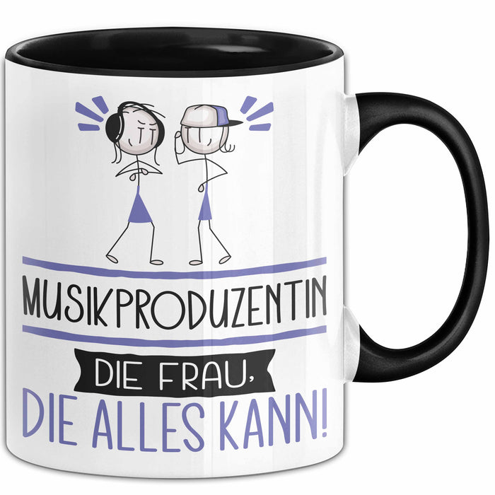 Musikproduzentin Geschenk Tasse Becher Die Frau Die Allen Kann Geschenkidee für eine Musikproduzentin Lustig Trendation