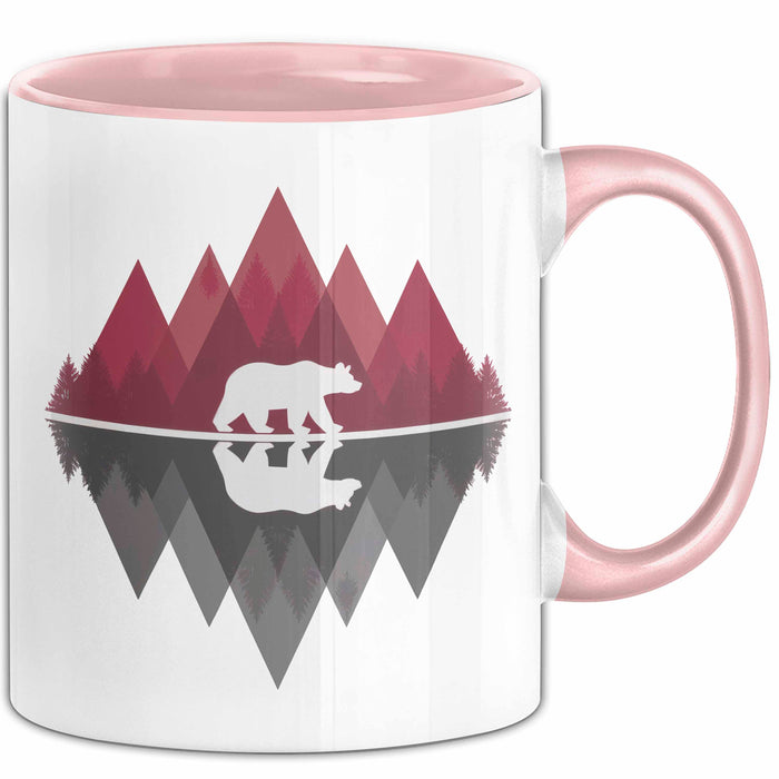 Bär Tierliebhaber Tasse Geschenk Lustige Geschenkidee Spruch Rosa Trendation