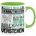 Tierarzthelfer Geschenk Kaffee-Tasse Geschenkidee für Tierarzthelfer Ich Bin Tierarzthelfer Ich Kann Es Dir Erklären Jedoch Nicht Für Dich Verstehen Spruch Lustig Grün Trendation