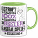 Baseballspieler Geschenk Lustiger Spruch für Baseballspieler Geschenkidee Bester Baseballspieler Der Welt Grün Trendation