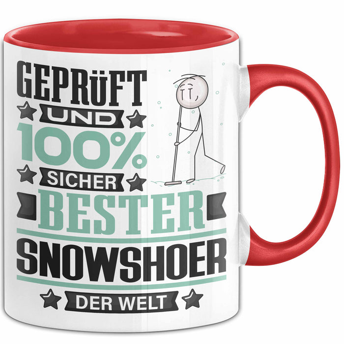 Snowshoer Geschenk Lustiger Spruch für Snowshoer Geschenkidee Bester Snowshoer Der Welt Rot Trendation
