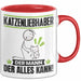 Katzenliebhaber Tasse Geschenk für Katzenliebhaber Der Mann Der Alles Kann Geschenkidee zum Geburtstag Rot Trendation