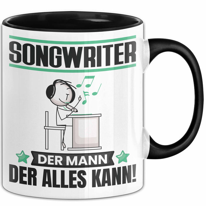 Songwriter Tasse Geschenk für Songwriter Der Mann Der Alles Kann Geschenkidee zum Geburtstag Schwarz Trendation