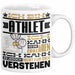 Athlet Geschenk Tasse Geschenkidee für Athlet Geburtstag Lustiger Spruch Ich Bin Athlet Ich Kann Es Dir Erklären Aber Nicht Für Dich Verstehen Weiß Trendation