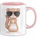 Frettchen Tasse Geschenk Sonnenbrille Grafik Lustige Geschenkidee Rosa Trendation