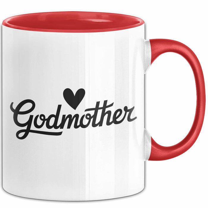 Patentante Tasse Geschenk Godmother Geschenkidee Taufe Patenkind Rot Trendation