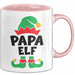 Papa Elf Tasse Geschenk Weihnachten Papa Geschenkidee Papaelfe Rosa Trendation