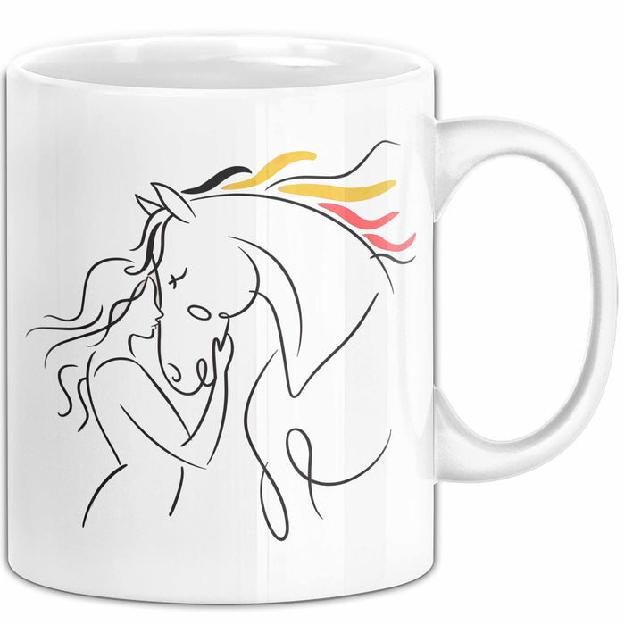 Pferde Tierliebhaber Tasse Geschenk Lustige Geschenkidee Spruch Weiß Trendation
