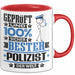 Polizist Geschenk Lustiger Spruch für Polizist Geschenkidee Bester Polizist Der Welt Rot Trendation