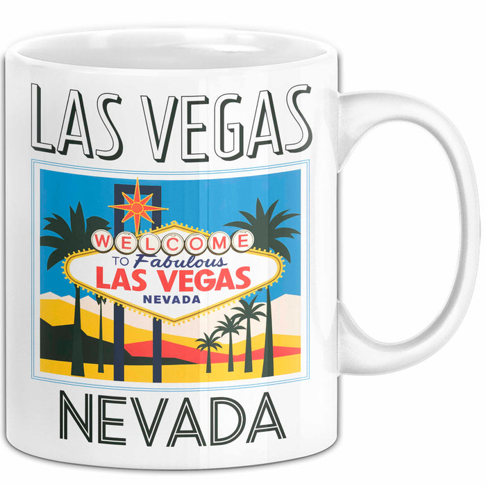 Las Vegas Nevada USA Tasse Geschenk Lustige Geschenkidee Spruch Weiß Trendation