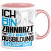 Zahnarzt Ausbildung Tasse Geschenk Ich Bin Zahnarzt In Der Ausbildung Ich Darf Das Geschenkidee Spruch Rosa Trendation