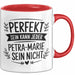 Petra-Marie Tasse Geschenk Perfekt Sein Kann Jeder Geschenkidee Geburtstag Rot Trendation