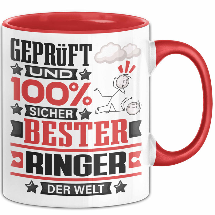 Ringer Geschenk Lustiger Spruch für Ringer Geschenkidee Bester Ringer Der Welt Rot Trendation