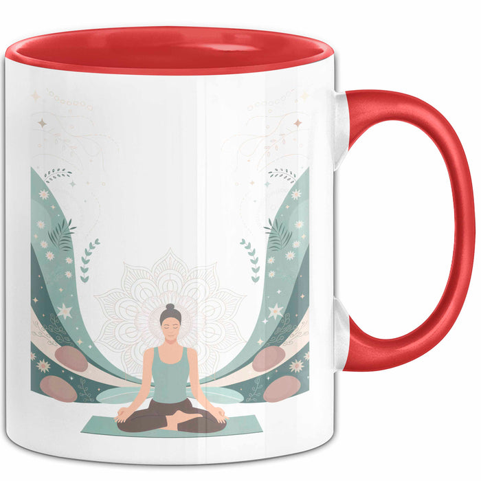 Yoga Lehrer Tasse Geschenk Lustige Geschenkidee Spruch Für Achtsame Seelen Rot Trendation
