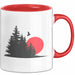 Natur Camping Tasse Geschenk Lustige Geschenkidee Spruch Rot Trendation