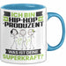 Hip-Hop-Produzent Tasse Geschenk für Hip-Hop-Produzent Geburtstag Lustiger Spruch Kaffee-Becher Was Ist Deine Superkraft Blau Trendation