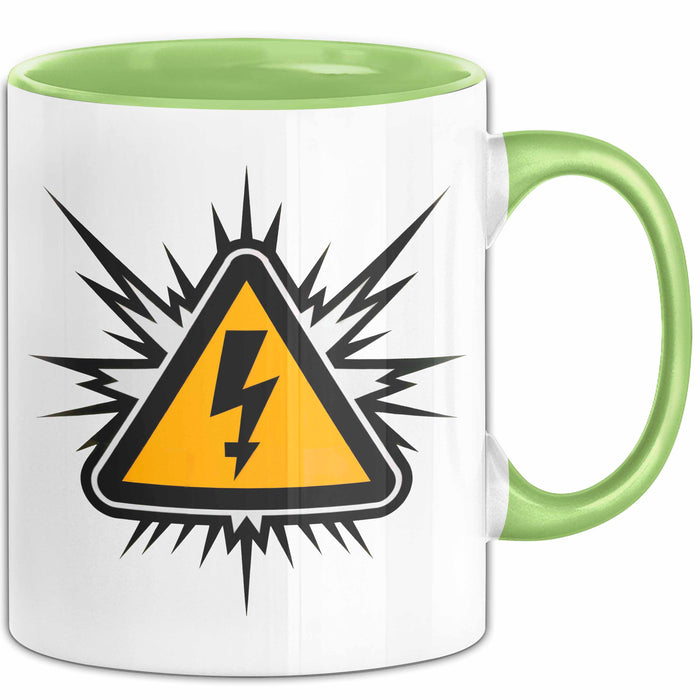 Elektriker Tasse Geschenkidee Elektrotechniker Lustig Geschenkidee Lustig Grün Trendation