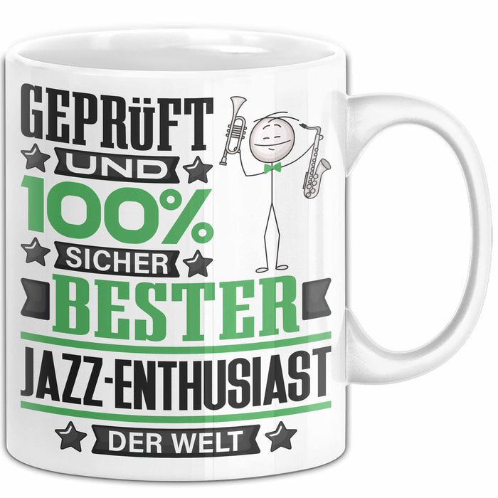 Jazz-Enthusiast Geschenk Lustiger Spruch für Jazz-Enthusiast Geschenkidee Bester Jazz-Enthusiast Der Welt Weiß Trendation